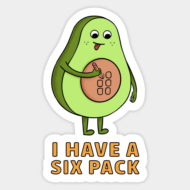 I have a six pack Sticker by coffeeman